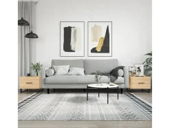 Conjunto de 2 Mesas de Centro | Mesa de apoio | Mesa de café 50x50x40cm deriv. madeira carvalho sonoma