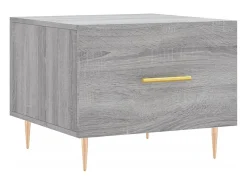 Conjunto de 2 Mesas de Centro | Mesa de apoio | Mesa de café 50x50x40 cm madeira proc. sonoma cinza