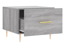 Conjunto de 2 Mesas de Centro | Mesa de apoio | Mesa de café 50x50x40 cm madeira proc. sonoma cinza
