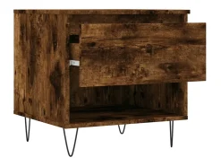 Conjunto de 2 Mesas de Centro | Mesa de apoio | Mesa de café 50x46x50cm deriv. madeira carvalho fumado