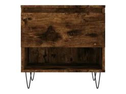Conjunto de 2 Mesas de Centro | Mesa de apoio | Mesa de café 50x46x50cm deriv. madeira carvalho fumado