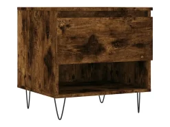 Conjunto de 2 Mesas de Centro | Mesa de apoio | Mesa de café 50x46x50cm deriv. madeira carvalho fumado