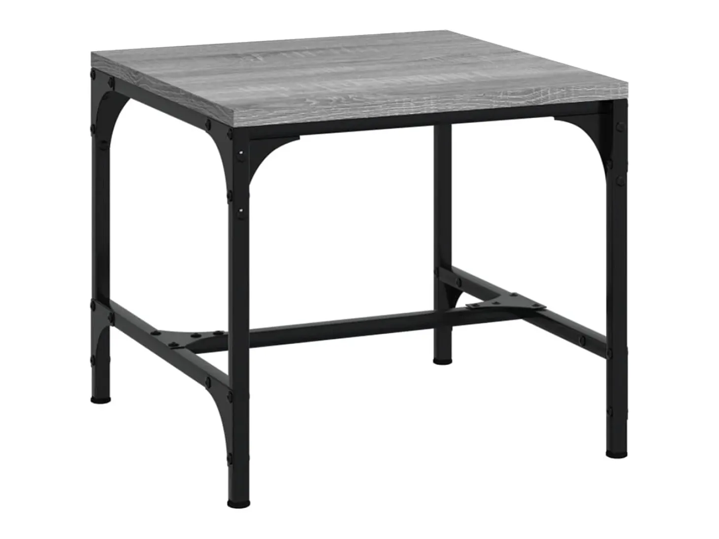 Conjunto de 2 Mesas de Centro | Mesa de apoio | Mesa de café 40x40x35 cm deriv. madeira cinzento sonoma