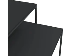 Conjunto de 2 Mesas de Centro | Mesa de apoio derivados de madeira e metal
