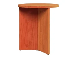 Conjunto de 2 Mesas de Centro | Mesa de apoio Castanho-mel 49x49x28 cm