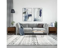 Conjunto de 2 Mesas de Centro | Mesa de apoio | Mesa de café 50x46x50 cm deriv. madeira carvalho castanho