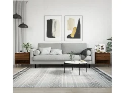 Conjunto de 2 Mesas de Centro | Mesa de apoio | Mesa de café 50x46x50 cm deriv. madeira carvalho castanho