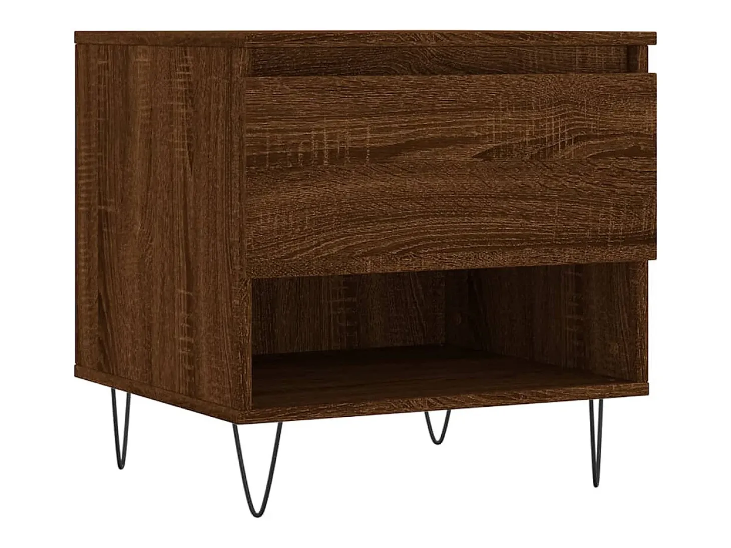 Conjunto de 2 Mesas de Centro | Mesa de apoio | Mesa de café 50x46x50 cm deriv. madeira carvalho castanho