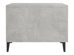 Conjunto de 2 Mesas de Centro | Mesa de apoio + pernas de metal 50x50x40 cm sonoma cinza
