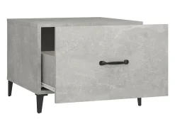 Conjunto de 2 Mesas de Centro | Mesa de apoio + pernas de metal 50x50x40 cm sonoma cinza