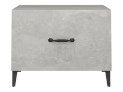 Conjunto de 2 Mesas de Centro | Mesa de apoio + pernas de metal 50x50x40 cm sonoma cinza