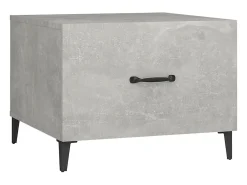 Conjunto de 2 Mesas de Centro | Mesa de apoio + pernas de metal 50x50x40 cm sonoma cinza
