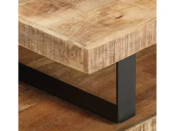 Conjunto de 2 Mesas de Centro | Mesa de apoio madeira de mangueira maciça