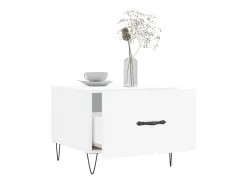 Conjunto de 2 Mesas de Centro | Mesa de apoio | Mesa de café 50x50x40 cm madeira processada branco