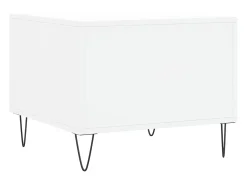 Conjunto de 2 Mesas de Centro | Mesa de apoio | Mesa de café 50x50x40 cm madeira processada branco