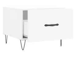 Conjunto de 2 Mesas de Centro | Mesa de apoio | Mesa de café 50x50x40 cm madeira processada branco