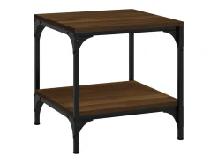 Conjunto de 2 Mesas de Centro | Mesa de apoio | Mesa de café derivados madeira carvalho castanho
