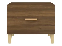 Conjunto de 2 Mesas de Centro | Mesa de apoio 50x50x40 cm madeira proc. carvalho castanho