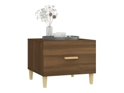 Conjunto de 2 Mesas de Centro | Mesa de apoio 50x50x40 cm madeira proc. carvalho castanho