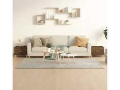 Conjunto de 2 Mesas de Centro | Mesa de apoio 50x50x40 cm madeira proc. carvalho castanho