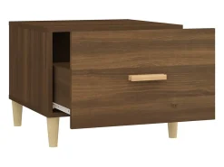 Conjunto de 2 Mesas de Centro | Mesa de apoio 50x50x40 cm madeira proc. carvalho castanho