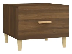 Conjunto de 2 Mesas de Centro | Mesa de apoio 50x50x40 cm madeira proc. carvalho castanho