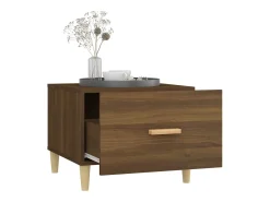 Conjunto de 2 Mesas de Centro | Mesa de apoio 50x50x40 cm madeira proc. carvalho castanho