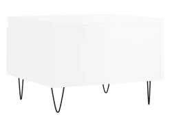 Conjunto de 2 Mesas de Centro | Mesa de apoio | Mesa de café 50x46x35cm deriv. madeira branco brilhante