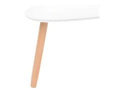 Conjunto de 2 Mesas de Centro | Mesa de apoio pinho maciço branco