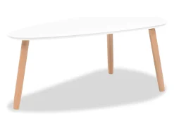 Conjunto de 2 Mesas de Centro | Mesa de apoio pinho maciço branco