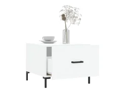 Conjunto de 2 Mesas de Centro | Mesa de apoio | Mesa de café 50x50x40 cm madeira processada branco