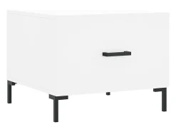 Conjunto de 2 Mesas de Centro | Mesa de apoio | Mesa de café 50x50x40 cm madeira processada branco