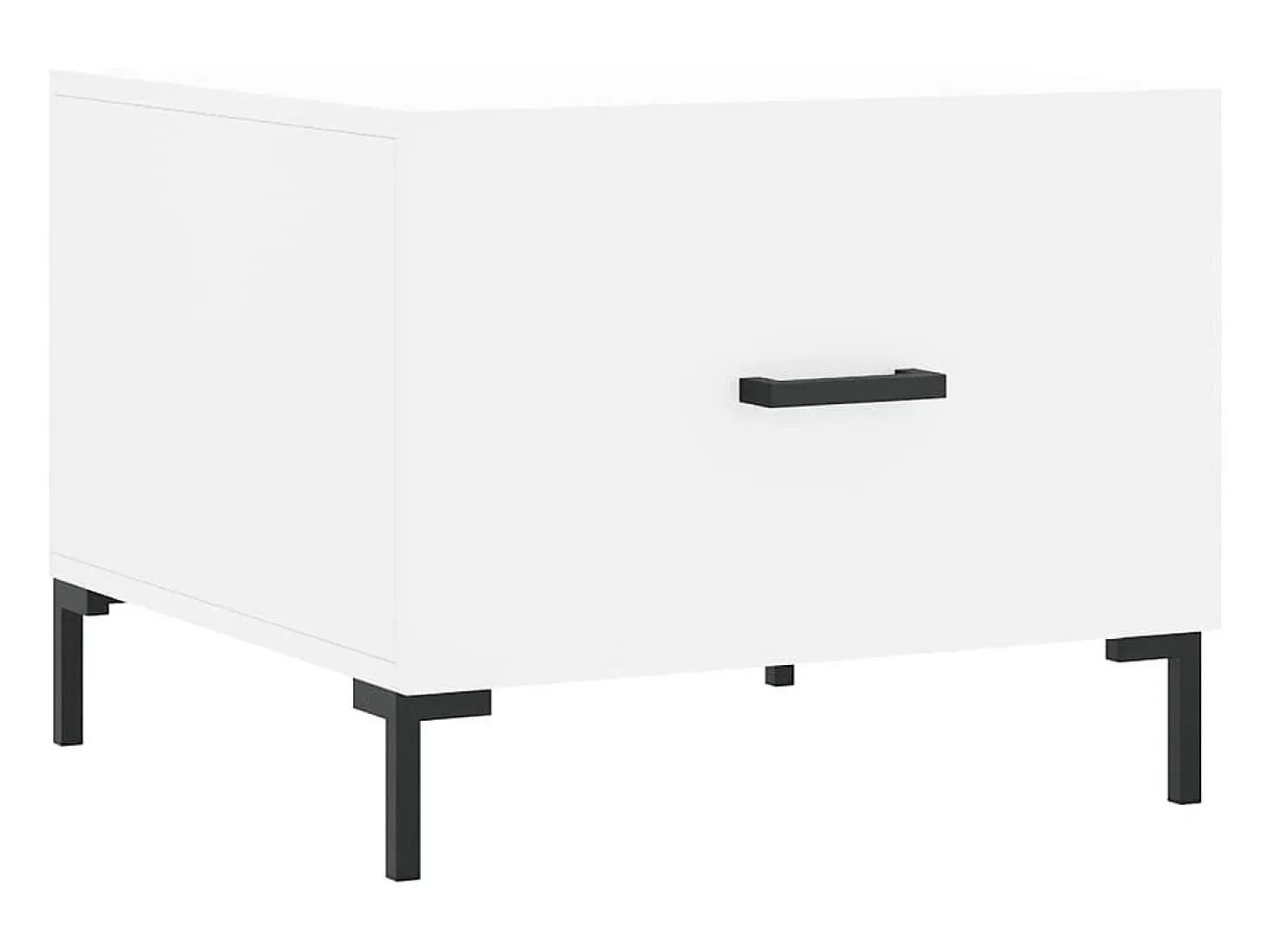 Conjunto de 2 Mesas de Centro | Mesa de apoio | Mesa de café 50x50x40 cm madeira processada branco