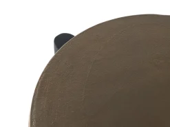 Conjunto de 2 mesas em alumínio dourado e preto