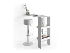 Conjunto de 2 peças de banco de bar branco 33x33x92