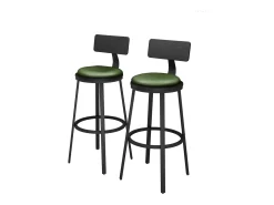 Conjunto de 2 peças de banco de bar preto 34x55x102 caracas