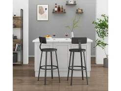 Conjunto de 2 peças de banco de bar preto 34x55x102 caracas