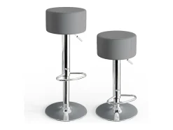 Conjunto de 2 peças de banco de bar cinza 33x33x92