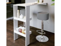 Conjunto de 2 peças de banco de bar cinza 33x33x92