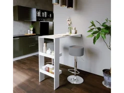 Conjunto de 2 peças de banco de bar cinza 33x33x92