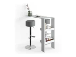 Conjunto de 2 peças de banco de bar cinza 33x33x92
