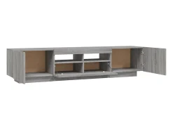 Conjunto de 2 peças de móveis Sonoma Grey para TV/aparador com luzes LED para sala de estar quarto e sala de jantar 02_0025338