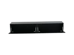Conjunto de 3 peças para parede de TV - Suporte para TV + Vitrine + Prateleira - Preto