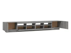 Conjunto de 3 peças Sonoma Grey para sala de estar/guarda-roupa/suporte para TV com luzes LED 02_0025343