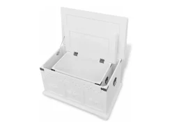 Conjunto de arcas de arrumação 2 pcs branco