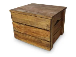 Conjunto de caixas de arrumação 2 pcs madeira reciclada maciça PT827944