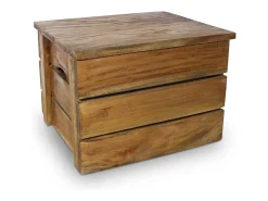 Conjunto de caixas de arrumação 2 pcs madeira reciclada maciça PT827944