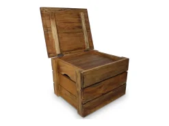 Conjunto de caixas de arrumação 2 pcs madeira reciclada maciça PT827944