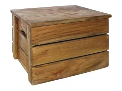 Conjunto de caixas de arrumação 2 pcs madeira de mogno maciça