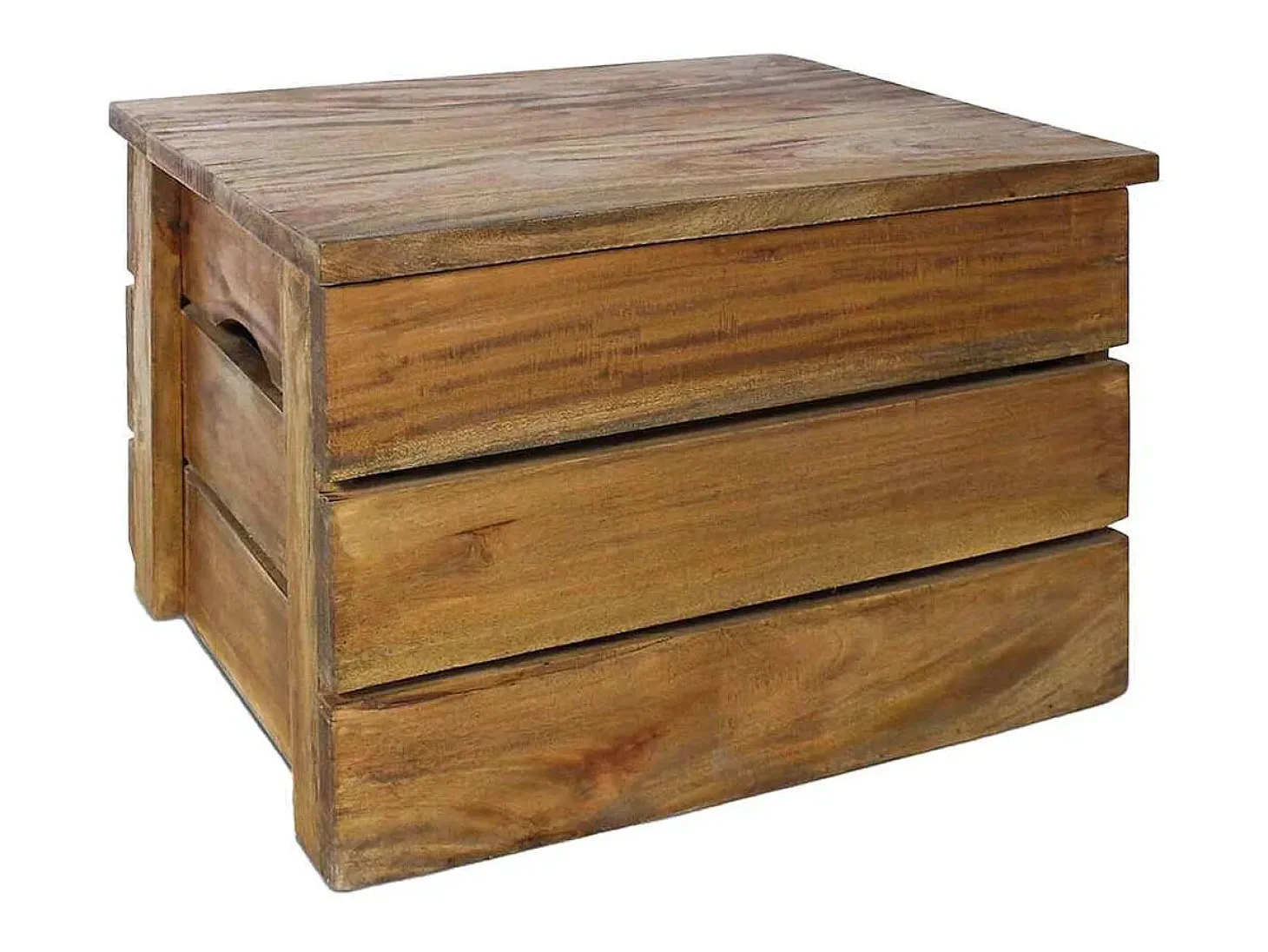 Conjunto de caixas de arrumação 2 pcs madeira de mogno maciça